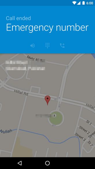 Fotografía - [Android M Longs Spotlight] Appels d'urgence affichera automatiquement le plus proche centre de contact et votre emplacement actuel